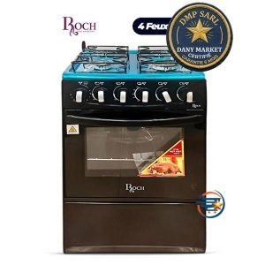 Cuisinière à gaz ROCH RGC-50C4-G(B) 4 foyers – Performance et cuisson maîtrisée