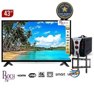 Pack Smart TV ROCH 43 pouces + Régulateur ROCH + Support mural – Solution complète et sécurisée